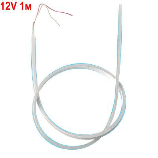 LED Лента гибкая силикон 12v 1 м Белый Неон (боковое свечение 12 мм 6 мм)