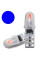 Світлодіод 12V Т5 SMD 2-3014 3D Скло 0,6W 40Lm Синє світло (№86)