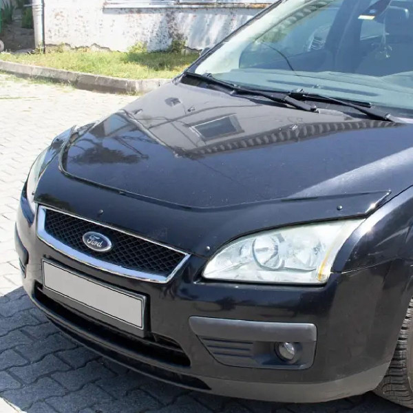 Дефлектор капоту мухобійка для Ford Focus 2004-2008 Євро Кріплення (Vip Tuning)