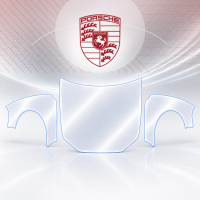Антигравійна захисна бронеплівка за лекалами для Porsche 911 991 2011-2019 - капот і передні крила
