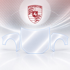 Антигравійна захисна бронеплівка за лекалами для Porsche 911 991 2011-2019 - капот і передні крила