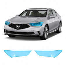 Антигравийная защитная бронепленка по лекалам для Acura RLX I facelift 2018-2020 - оптика (фары и ПТФ)