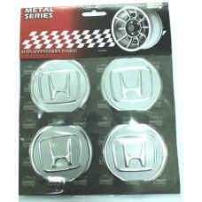 Наклейка на ковпак Honda 60 мм хром 4 шт