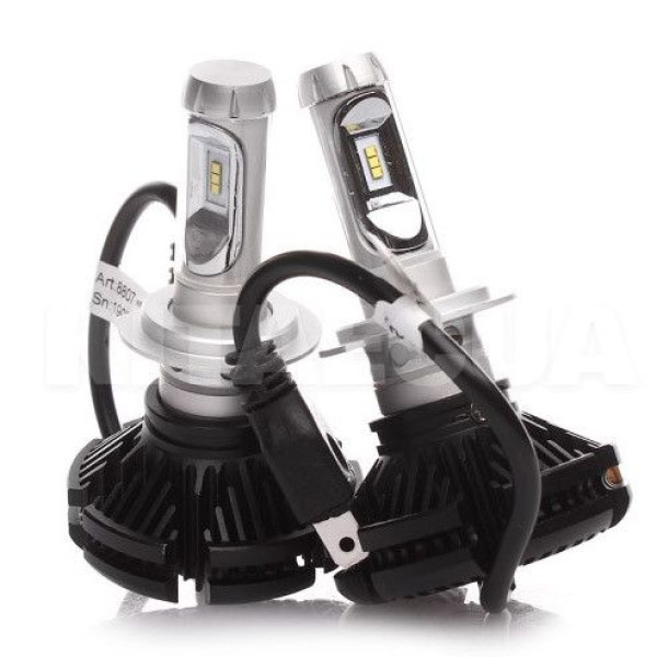 LED лампы автомобильные Solar H7 12/24V 50W 6000K IP67 6000Lm радиатор 2 шт (8807)