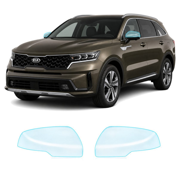 Антигравийная защитная бронепленка по лекалам для Kia Sorento MQ4 2020-2023 - зеркала