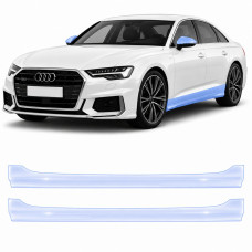 Антигравийная защитная бронепленка по лекалам для Audi A6 C8 2018-2022 - нижняя зона кузова пороги