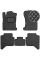 Коврики в салон Экокожа для Toyota Hilux 2015- Черные 5 шт (Rombus)