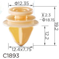 Кліпса кріплення обшивки дверей (OEM 6001549265 699156 6991.56 15552) (C1893)
