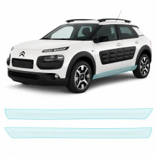 Антигравийная защитная бронепленка по лекалам для Citroen C4 Cactus I 2014-2017 - нижняя зона кузова пороги
