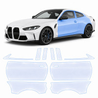 Антигравийная защитная бронепленка по лекалам для BMW M4 G82/G83 facelift 2024- зоны дверей и стойки окон