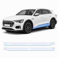 Антигравийная защитная бронепленка по лекалам для Audi e-tron GT J1 2021- нижняя зона кузова пороги