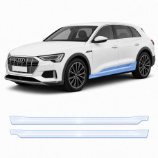 Антигравийная защитная бронепленка по лекалам для Audi e-tron GE 2019-2022 - нижняя зона кузова пороги