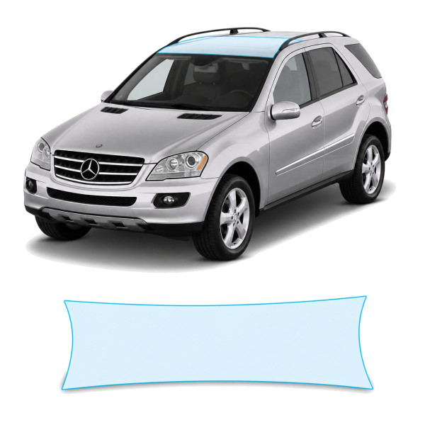 Антигравийная защитная бронепленка по лекалам для Mercedes-Benz M-Class W164 2005-2008 - зона крыши