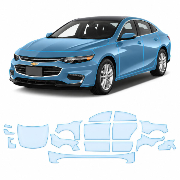 Антигравийная защитная бронепленка по лекалам для Chevrolet Malibu IX 2016-2018 - полный кузов