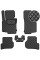 Коврики в салон Экокожа для Volkswagen Golf VI 2008-2012 Черные 5 шт (Rombus)
