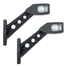 Габаритные огни LED для грузовиков Рожки 12/24V / косой 18 см / Цветной 2 шт (Л 082)