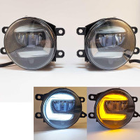 Протитуманні LED Фари круглі / Лінза з ДХО та поворотом / D87мм / 10-30V / 10W / 7000K / 2 шт