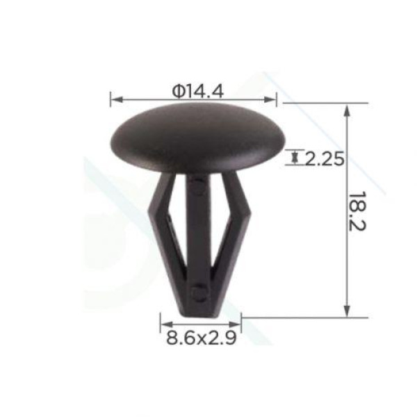 Кліпса для обшивки салону (OEM 90467-09069, 9046709069, 76906-T3000, 76906T3000) (C0006)