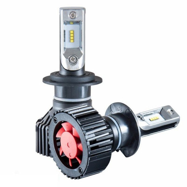 LED лампи автомобільні Solar H7 12/24V 8000Lm 60W 6000K IP67 радіатор та кулер 2 шт (8307)