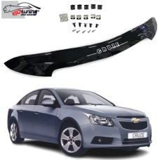 Дефлектор капоту мухобійка Chevrolet Cruze 2009- коротка (Vip Tuning) CH40