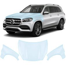 Антигравійна захисна бронеплівка за лекалами для Mercedes-Benz GLS X167 2019-2023 - капот і передні крила