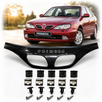 Дефлектор капота мухобойка Nissan Primera (P11) 1996–1999 Евро Крепление Vip Tuning (NS08)