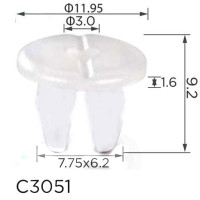 Кліпса під саморіз дверіІ Hyundai, Kia (1491004000, 14910-04000, 14149) (C3051)