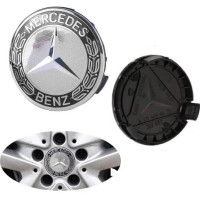 Колпачки на литые диски Mercedes 75 / 70 мм Колосок Хром 1 шт (А1714000025)