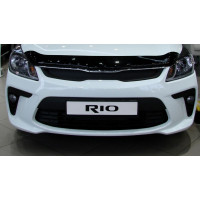Дефлектор капоту мухобійка для Kia Rio 2017- седан/хетчбек