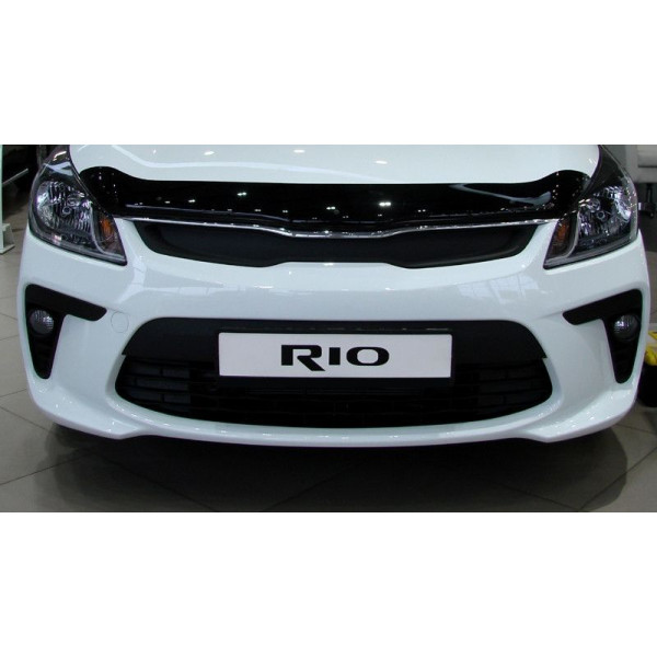 Дефлектор капота мухобойка для Kia Rio 2017- седан / хетчбек