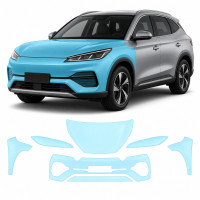 Антигравийная защитная бронепленка по лекалам для BYD Sealion 05 I 2023- передняя часть авто (капот бампер фары крылья)