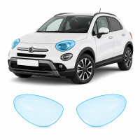 Антигравийная защитная бронепленка по лекалам для Fiat 500X I facelift 2019-2023 - оптика (фары и ПТФ)