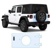 Антигравийная защитная бронепленка по лекалам для Jeep Wrangler JL facelift 2024- зона крышки багажника