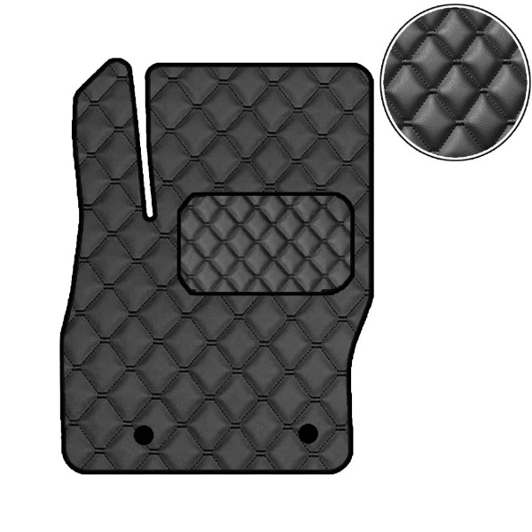 Водительский коврик для Ford Focus II 2004-2010 Экокожа 1 шт (Rombus)