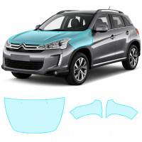 Антигравийная защитная бронепленка по лекалам для Citroen C4 Aircross I 2012-2017 - капот и передние крылья