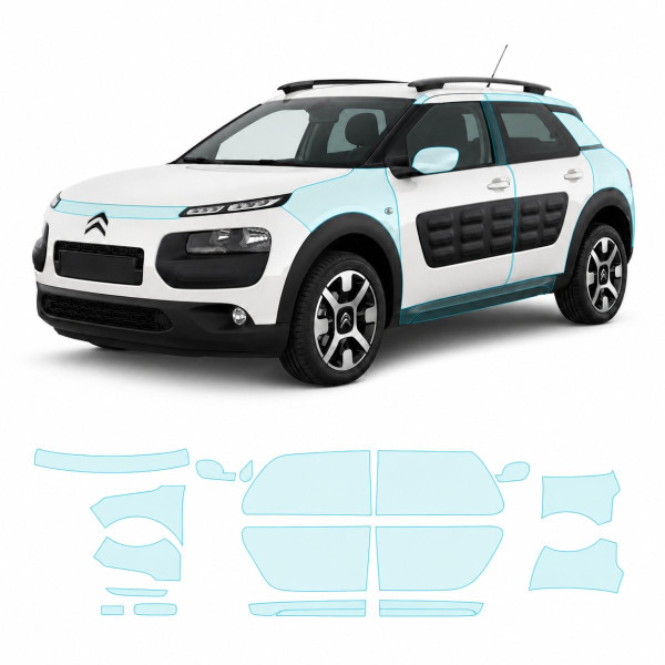 Антигравийная защитная бронепленка по лекалам для Citroen C4 Cactus I 2014-2017 - полный кузов