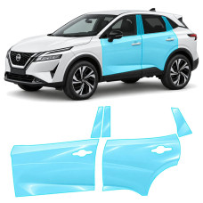 Антигравийная защитная бронепленка по лекалам для Nissan Qashqai J12 2021-2024 - зоны дверей и стойки окон