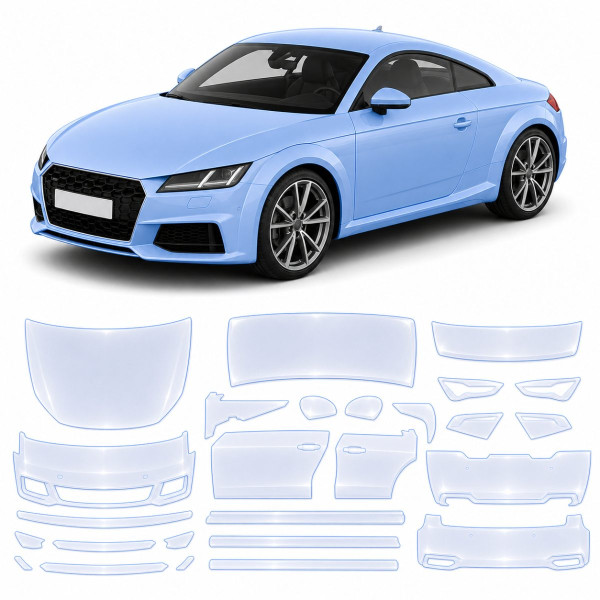 Антигравійна захисна бронеплівка за лекалами для Audi TT 8S 2014-2023 - повний кузов