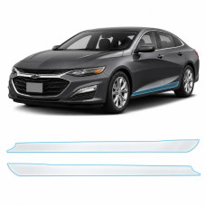 Антигравийная защитная бронепленка по лекалам для Chevrolet Malibu IX facelift 2019-2024 - нижняя зона кузова пороги