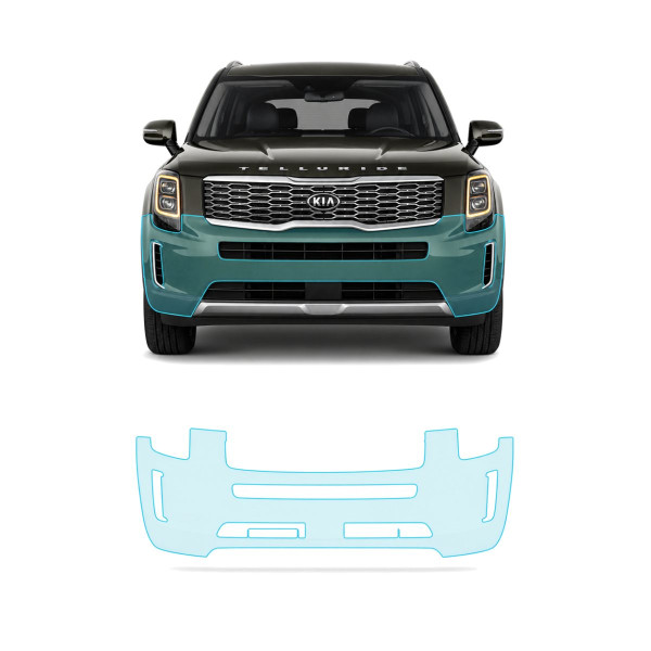 Антигравійна захисна бронеплівка за лекалами для Kia Telluride I 2019- передній бампер