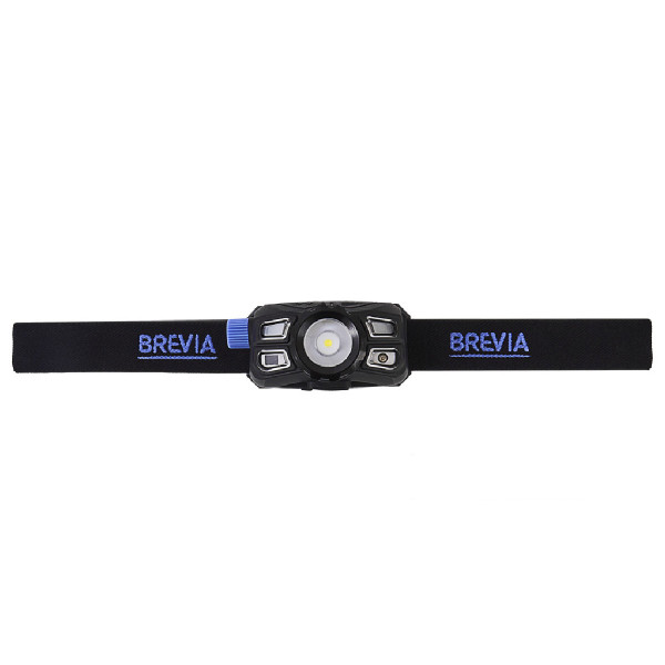 Фонарь налобный Brevia 400Lm, 5W LED, Zoom, Sensor, 1400mAh IP65