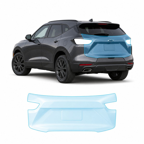 Антигравийная защитная бронепленка по лекалам для Chevrolet Blazer III facelift 2023-2025 - зона крышки багажника