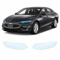 Антигравийная защитная бронепленка по лекалам для Chevrolet Malibu IX 2016-2018 - оптика (фары и ПТФ)