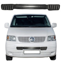 Зимняя Накладка на бампер длинная Volkswagen T5 2003-2009 Матовая AutoElement