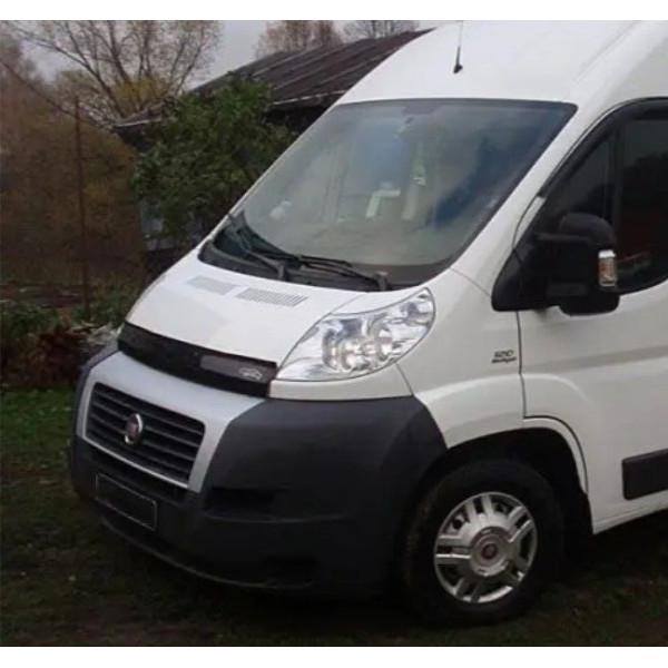 Дефлектор капота мухобойка для Fiat Ducato 2006-2014 Евро Крепление (Vip Tuning) FT10