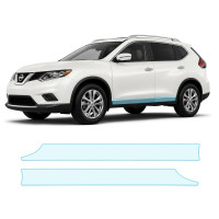 Антигравійна захисна бронеплівка за лекалами для Nissan Rogue / X-Trail T32 2014-2017 - нижня зона кузова пороги