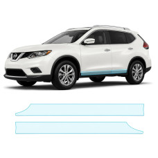 Антигравійна захисна бронеплівка за лекалами для Nissan Rogue / X-Trail T32 2014-2017 - нижня зона кузова пороги