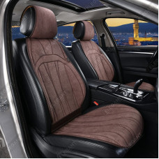 Накидки для передних сидений Алькантара Elegant ANCONA Коричнвые Передние 2 шт (700 805)