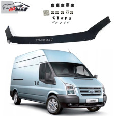 Дефлектор капота мухобойка для Ford Transit 2007-2014 Длинная Евро Крепление (Vip Tuning) FR17