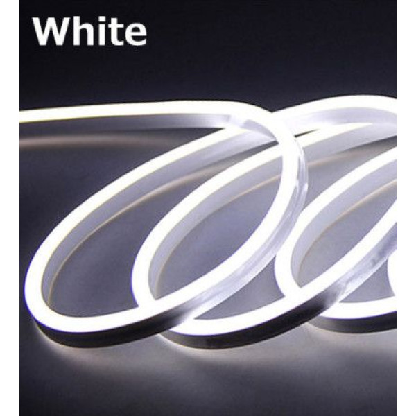 LED Лента гибкая силикон 12v 1 м Белый Неон (боковое свечение 12 мм 6 мм)